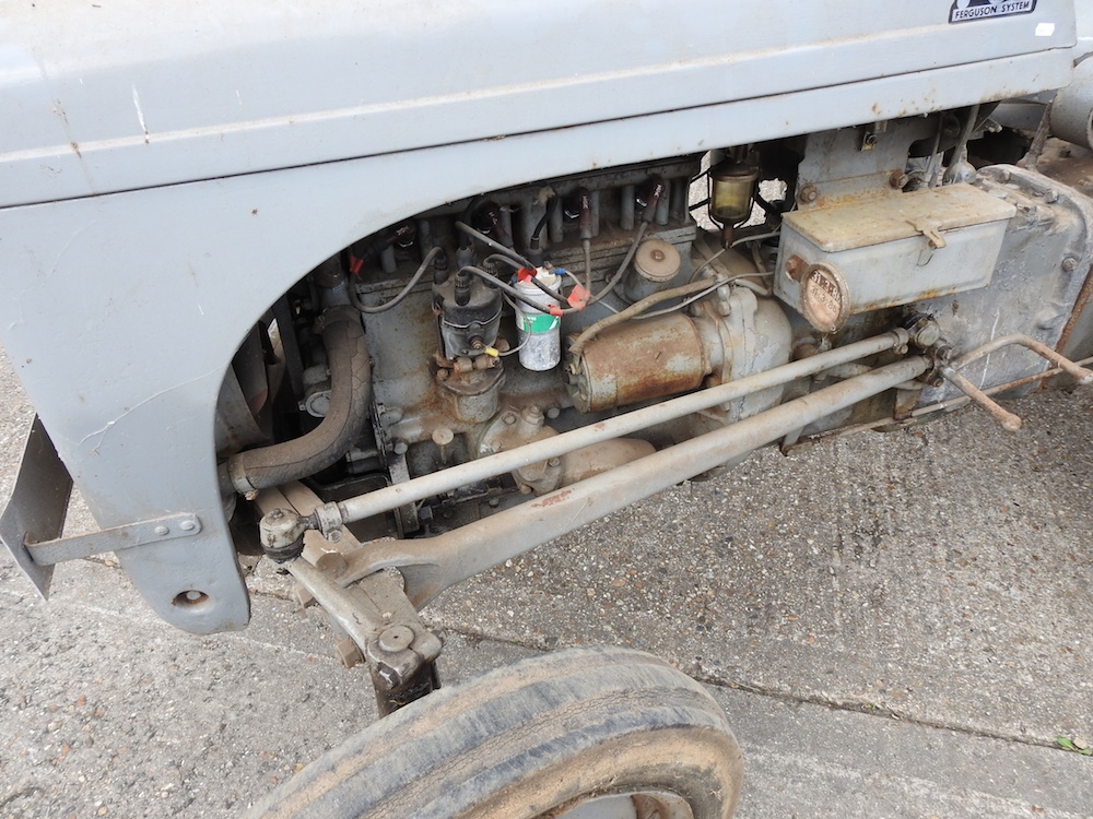 A barn find grey Ferguson TE20 tractor, circa 1949, registration TSV 837. No documents. - Image 4 of 36