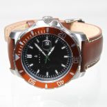 A Nautis wristwatch, on a brown leather strap,