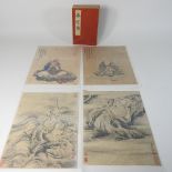 A Chinese erotic book, together with four Chinese pictures,