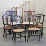 A pair of George III style dining chairs,