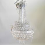A Murano style glass chandelier,