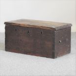An antique oak vestry box,