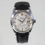 A 1960's steel cased Rolex Oyster Date precision gentleman's wristwatch,