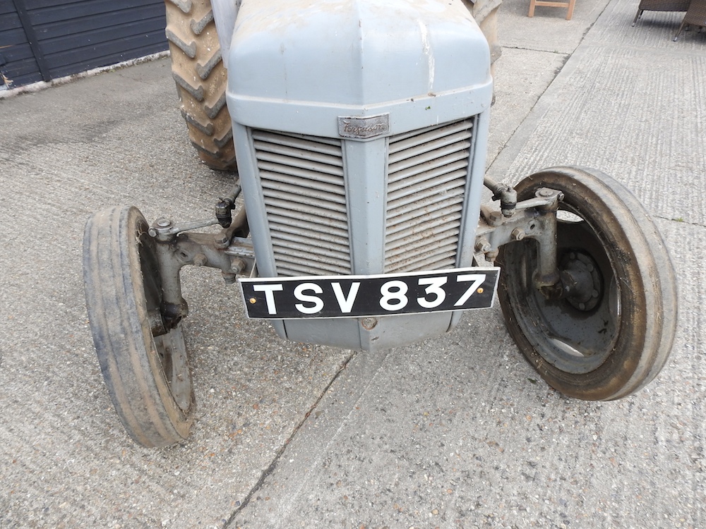 A barn find grey Ferguson TE20 tractor, circa 1949, registration TSV 837. No documents. - Image 6 of 36