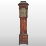 A George II walnut cased longcase clock, having a cushion top case,
