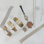 A collection of various ladies wristwatches and parts