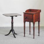 A Victorian mahogany pot cupboard, 43cm,