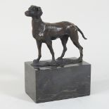 A modern bronze model of a dog,