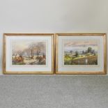 Clive Pryke, b1948, landscape, signed watercolour, 30 x 44cm,