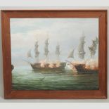 James Hardy, 20th century, warships, signed, oil on canvas,