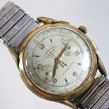 A vintage Sultana Chronographe gentleman's wristwatch, with signed dial with Arabic hours,