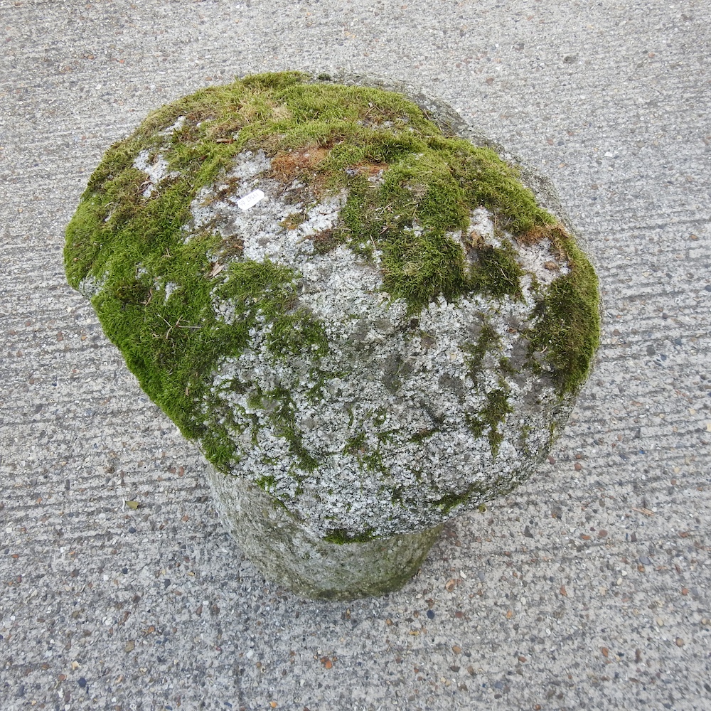 An antique carved granite staddle stone, 56cm. - Image 4 of 7