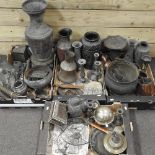 Four boxes of metalwares, to include Eastern items and vases,