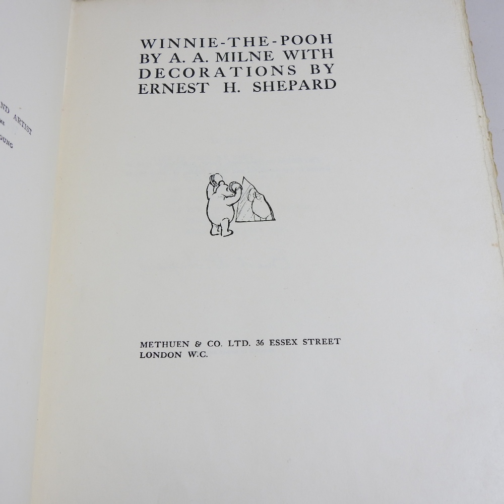 A first edition of Winnie The Pooh by A A Milne, with decorations by Ernest H Shepard, - Image 7 of 10