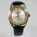 A 1960's Universal gold plated Polerouter gentleman's automatic wristwatch,