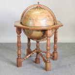 A painted globe drinks cabinet,