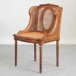 A 19th century style French cane seated side chair