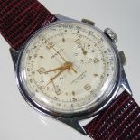 A 1960's Oriental gentleman's steel cased automatic chronograph wristwatch,