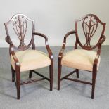 A pair of 18th century mahogany side chairs