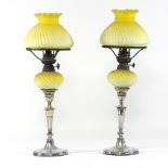 A pair of Victorian silver table candlesticks, London, 1895/96,