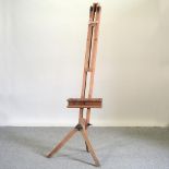 A wooden artist's easel,