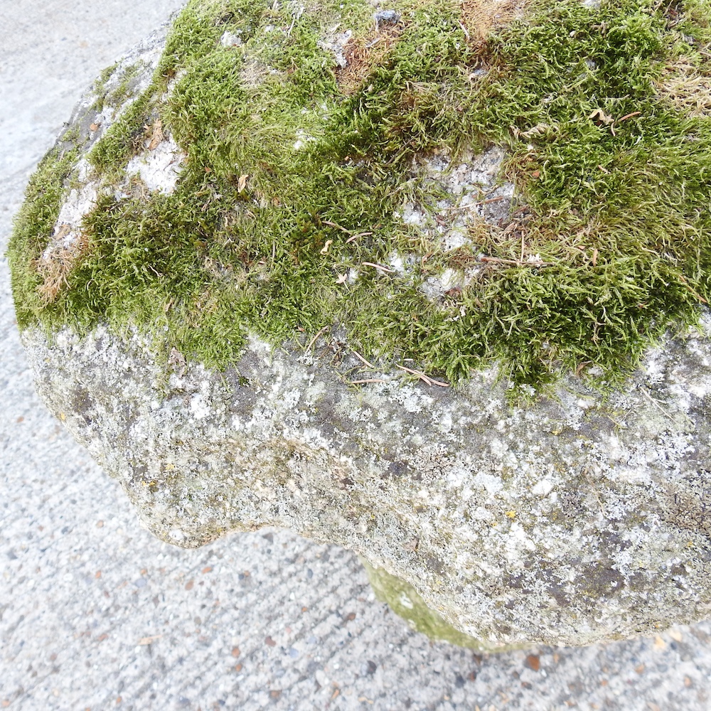 An antique carved granite staddle stone, 56cm. - Image 6 of 7