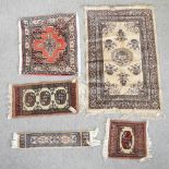 A collection of five various Turkish style rugs,