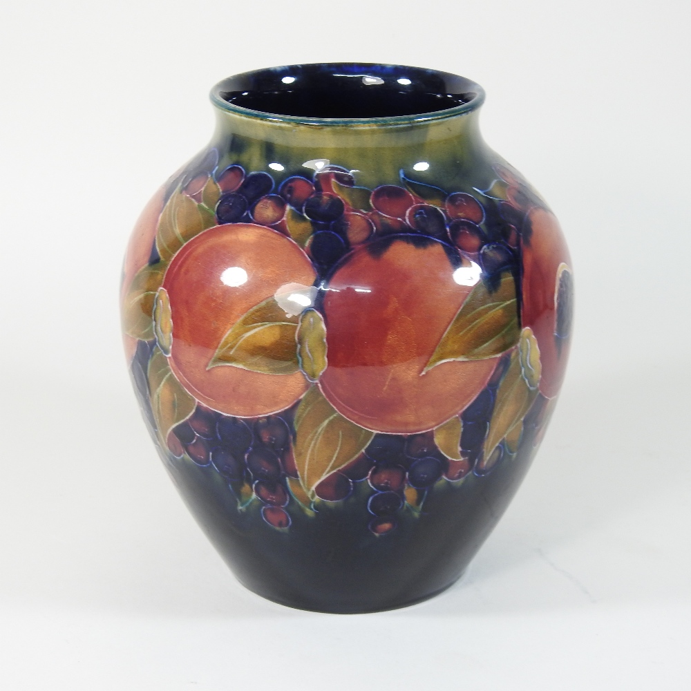 A Moorcroft pomegranate pattern vase, of ovoid shape, signed and impressed marks to base, - Image 3 of 7