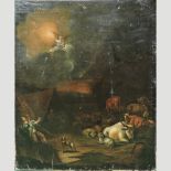 Attributed to Michiel Carre, 1657-1727/45, annunciation to the shepherds, oil on canvas,