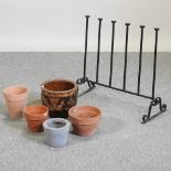 An iron boot rack, 57cm,