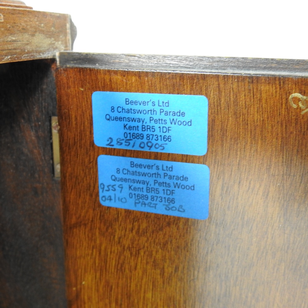 A reproduction walnut cased bracket clock, with an eight day Imperial movement, - Image 6 of 9