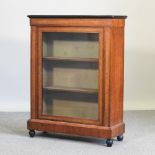 A Victorian walnut and inlaid pier cabinet,