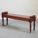 A Regency style handmade mahogany window seat,