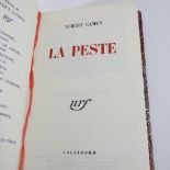 A rare first edition of La Peste by Albert Camus, library Gallimard 1947,