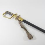 A Swedish dress sword, with a bound fish skin grip,