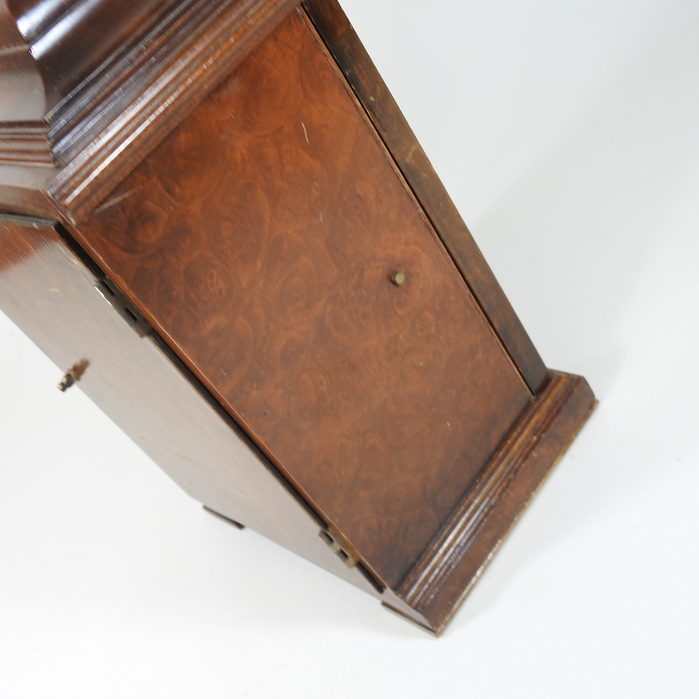 A reproduction walnut cased bracket clock, with an eight day Imperial movement, - Image 7 of 9