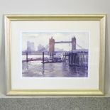 Stan Kaminski, ARBSA, b1952, Tower Bridge, signed watercolour,