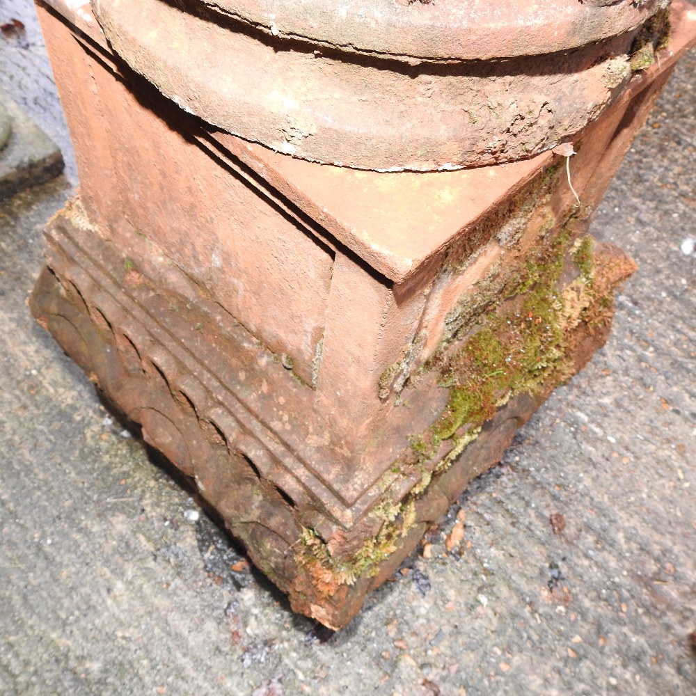 A Haddon style reconstituted stone garden fountain, with figural supports, - Image 6 of 8