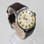 A 1960's Longines Conquest automatic gentleman's wristwatch, the signed dial with baton hours,