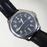 A vintage Liverpool Arc Royal naval gentleman's wristwatch, having a navy blue dial,