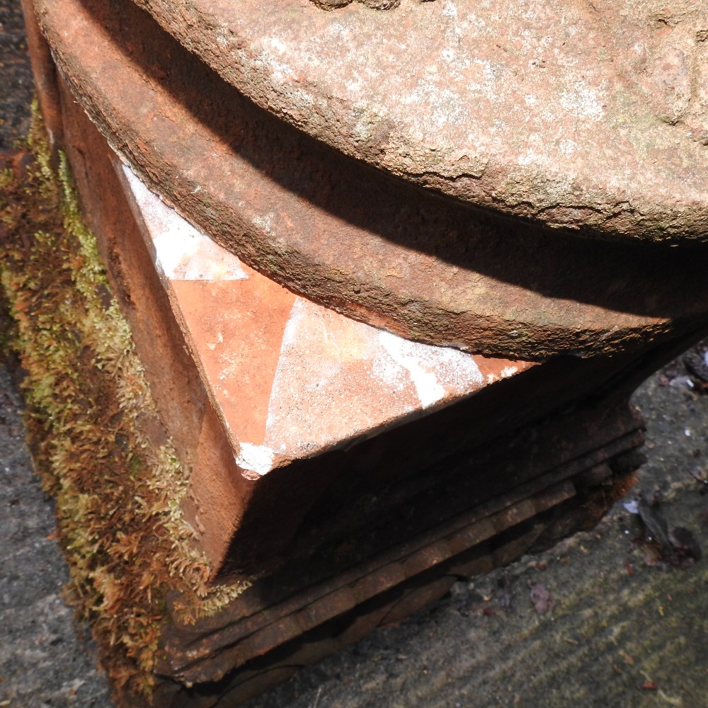 A Haddon style reconstituted stone garden fountain, with figural supports, - Image 5 of 8