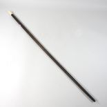 An early 20th century walking cane, 86cm,
