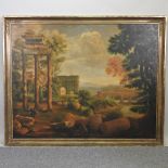 D Leeming, 20th century, landscape, large oil on canvas,