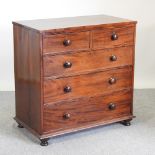 A Victorian mahogany chest of drawers,