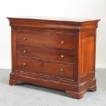 A modern cherrywood chest of drawers,