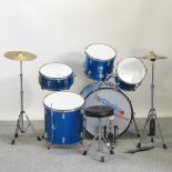 A Fortissimo blue drum kit