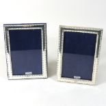 A pair of modern sterling silver photograph frames,