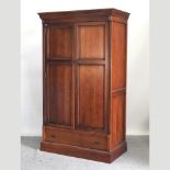 A modern cherrywood double wardrobe,