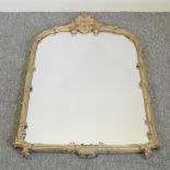 An ornate gilt frame wall mirror,