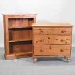 A 20th century pine chest, 91cm,